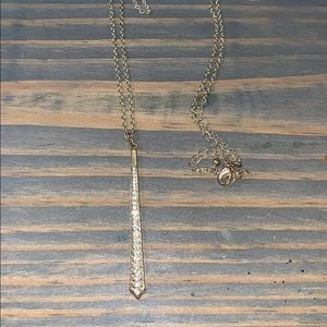 Gold cubic zirconia necklace